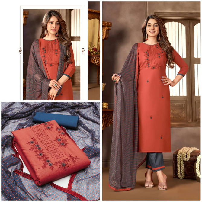 DS Designer Color Set Cotton Dress Material Catalog